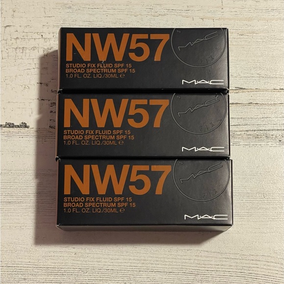 MAC NW57 BUNDLE 3 PACK NEUTRAL WARM STUDIO FIX CONCEALER FOUNDATION DARK COMPLEX